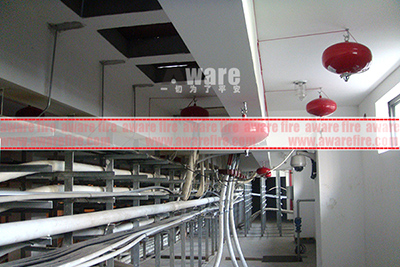 Warehouse fire suppression system storage room protection