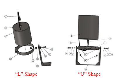 installation brackets for aerosol fire suppression products