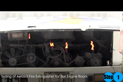fire suppression systems for bus engine