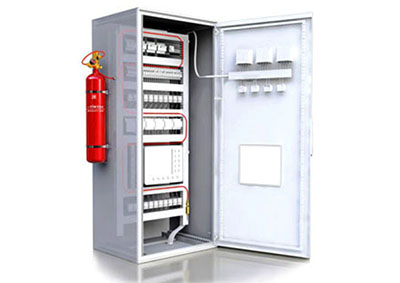 cabinets install fire detecting tube system