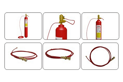 components of fire detection tube suppression system