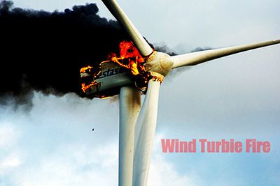fire suppression system for wind turbine fires